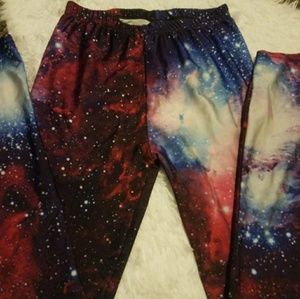 Galaxy print leggings